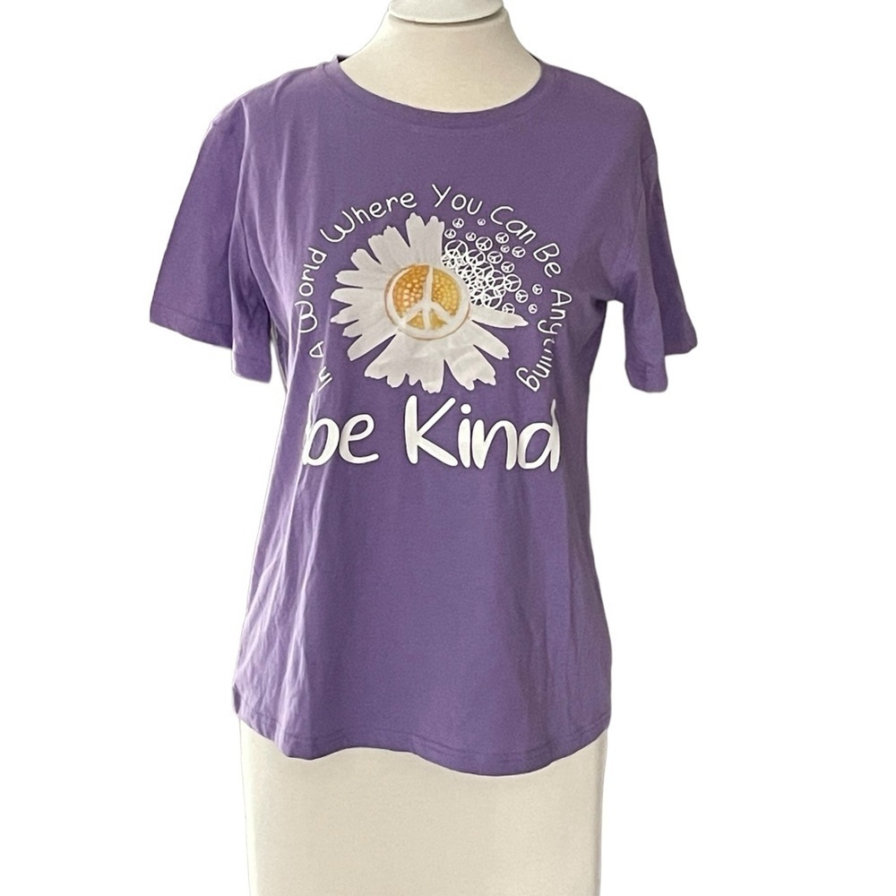 Lilicloth Short Sleeve Tee “be Kind” Purple Size M